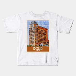 Travel Art Doha Qatar Kids T-Shirt